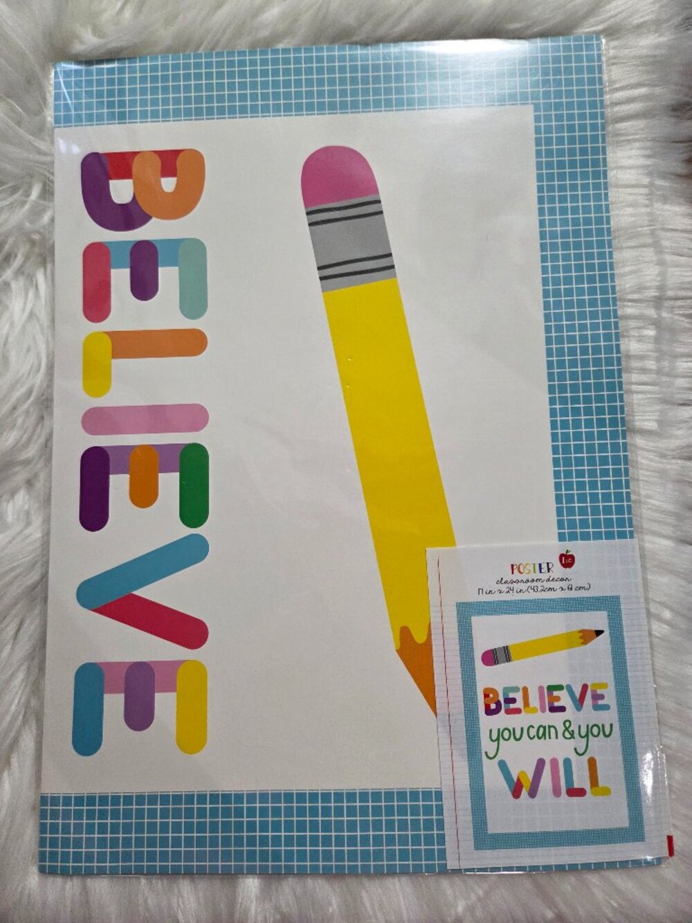 "Believe You Can & You Will" Classroom Poster